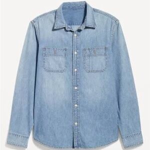 Old Navy  Chambray Button-Down Utility Shirt, Size Small